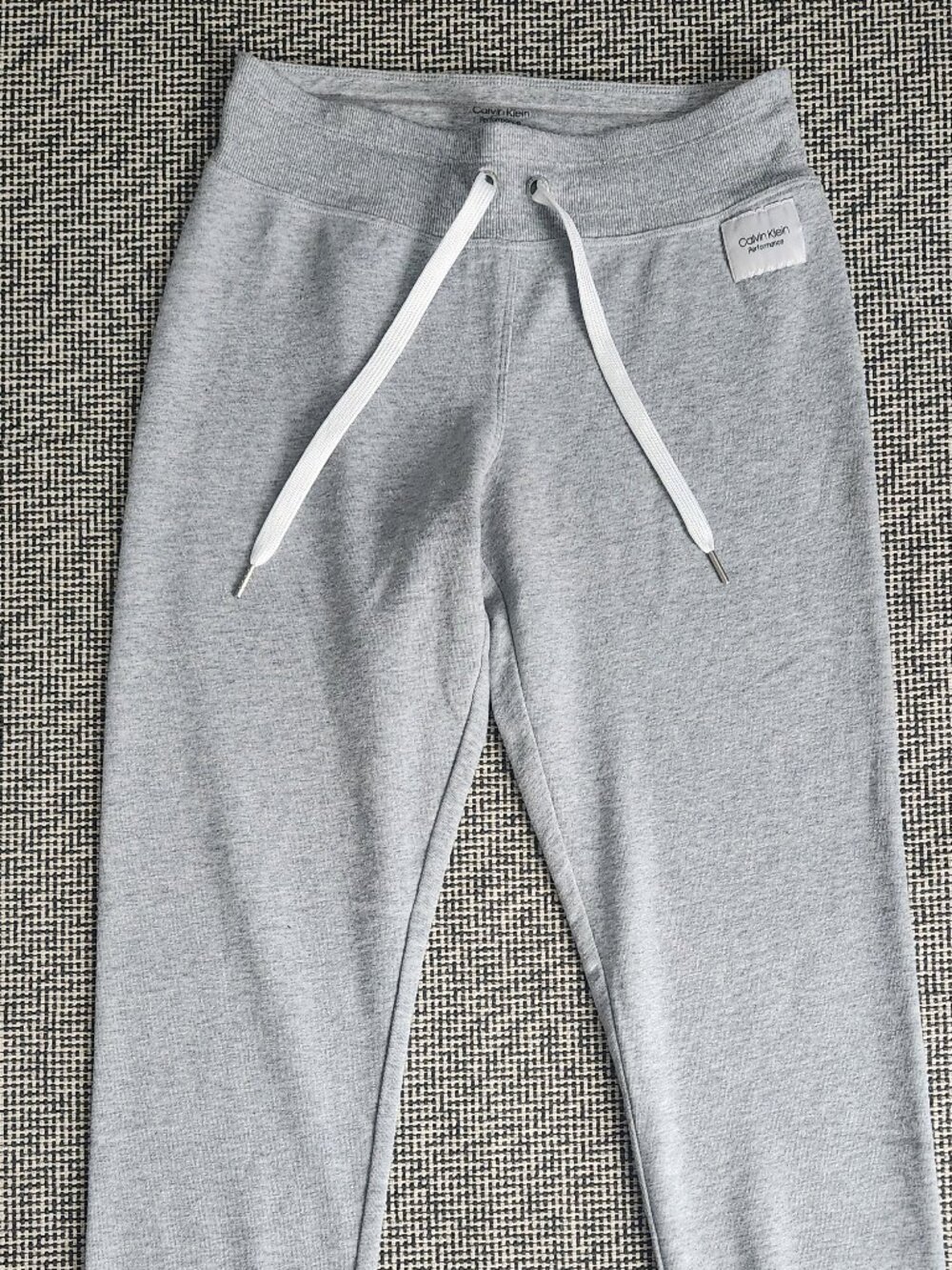 Calvin Klein Performance Heather Grey Logo Patch Jogger Sweatpants Womens S